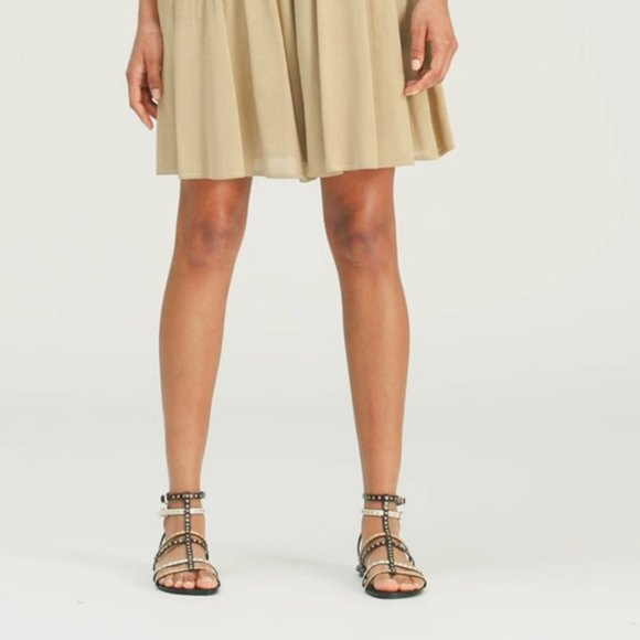 Tory Burch $338 CAPRI GLADIATOR STUDDED SANDAL 3 Tone Leather Black Ivor… - Picture 6 of 9